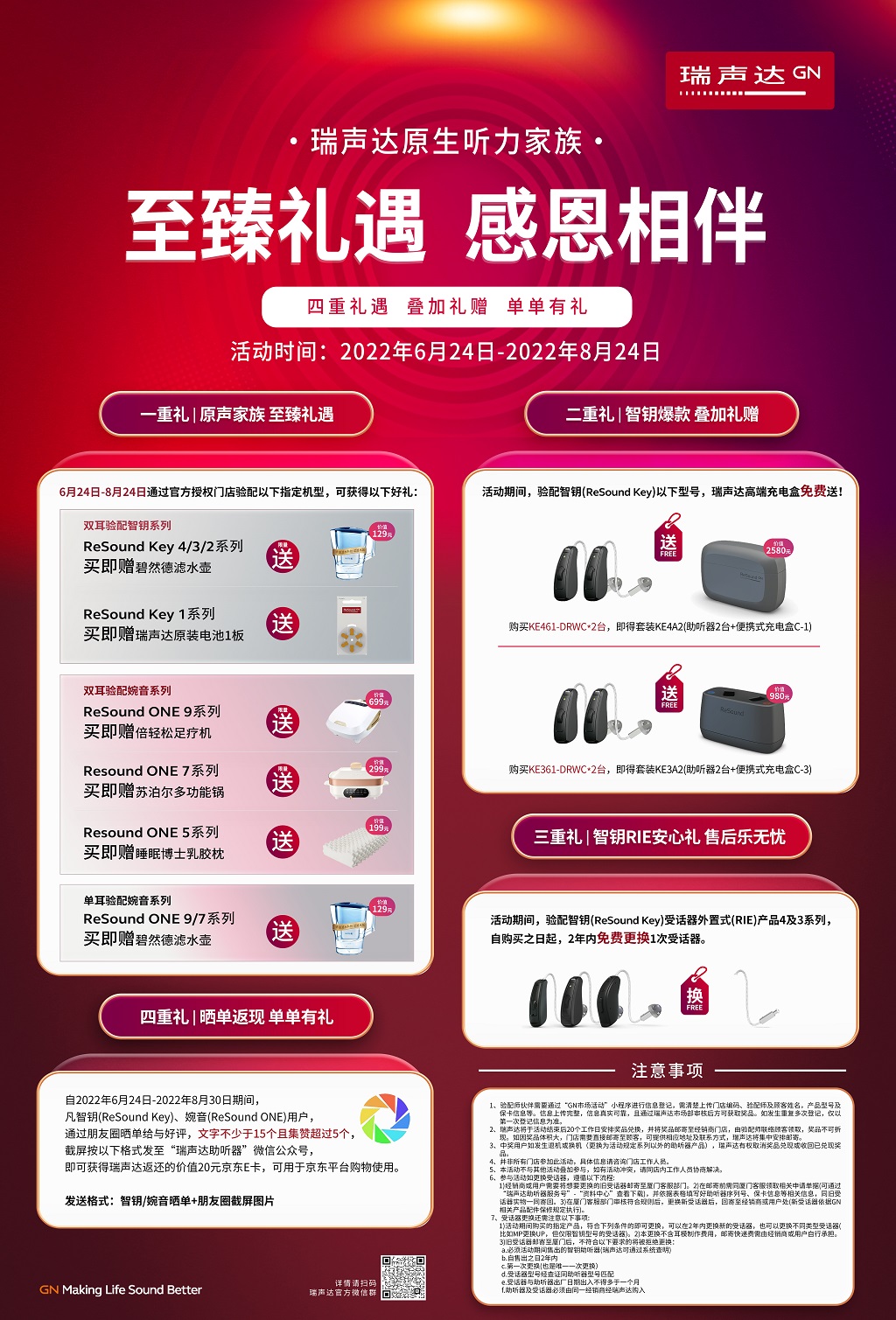 2022年暑期各助听器厂家促销活动